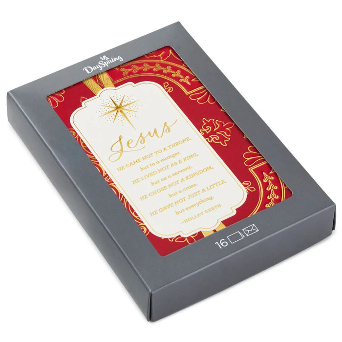 Hallmark Jesus Gave Everything religious boxed Christmas cards pack of 16 with a faith-centered holiday message