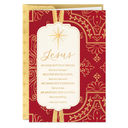 Hallmark Jesus Gave Everything religious boxed Christmas cards pack of 16 with a faith-centered holiday message