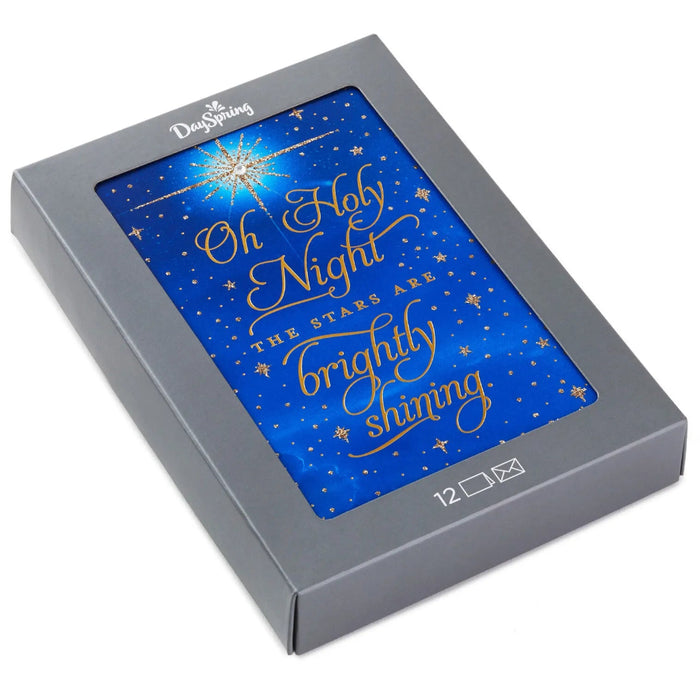 Hallmark Oh Holy Night religious boxed Christmas cards, pack of 12