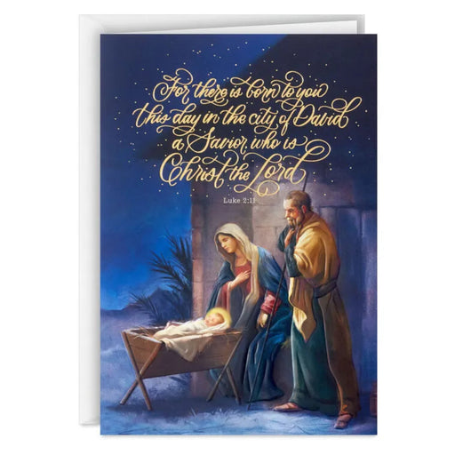 Hallmark DaySpring A Savior Born to You boxed Christmas cards featuring a faith-filled Christmas message, pack of 16