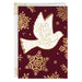 Hallmark dove of peace on burgundy religious Christmas cards, pack of 16