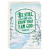 Hallmark Be Still and Know snowy landscape religious boxed Christmas cards pack of 16 with peaceful winter artwork.