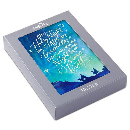 Hallmark Wise Men and Stars Religious Boxed Christmas Cards, pack of 16, featuring Wise Men and star-themed religious Christmas artwork.