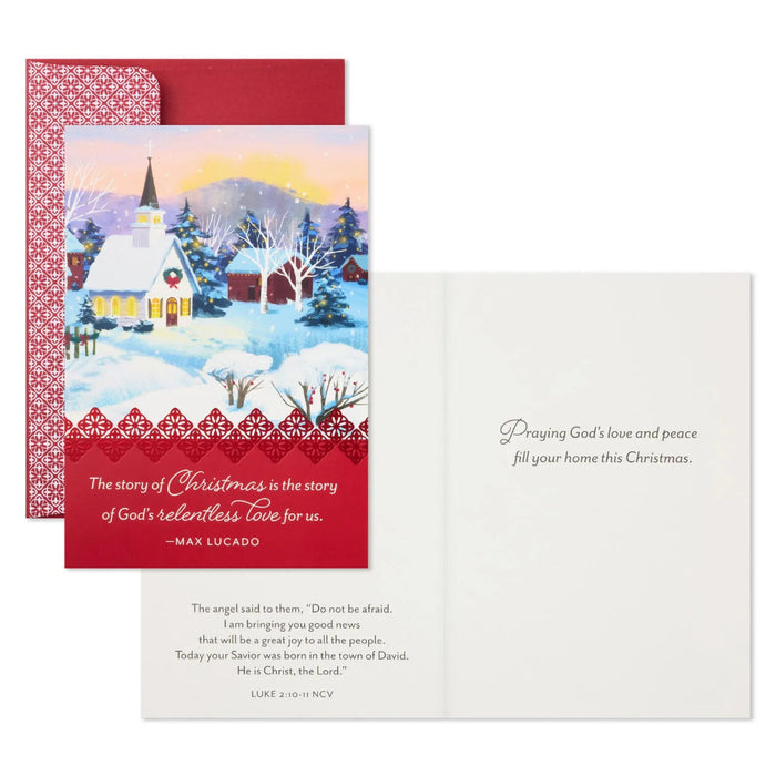 Hallmark Max Lucado God's Love Religious Boxed Christmas Cards, pack of 16, featuring a faith-inspired Christmas design and message.