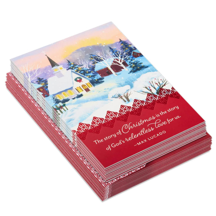 Hallmark Max Lucado God's Love Religious Boxed Christmas Cards, pack of 16, featuring a faith-inspired Christmas design and message.