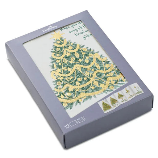 Hallmark Christmas Tree to Cross Religious Boxed Christmas Cards, pack of 12, featuring a Christmas tree and cross-inspired religious design.