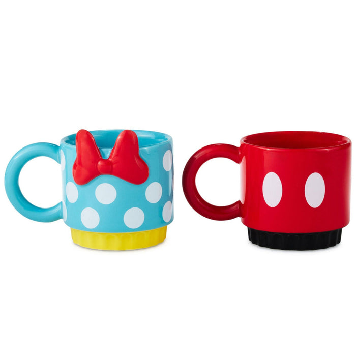 Disney Mickey Mouse and Minnie Mouse Stacking Mugs