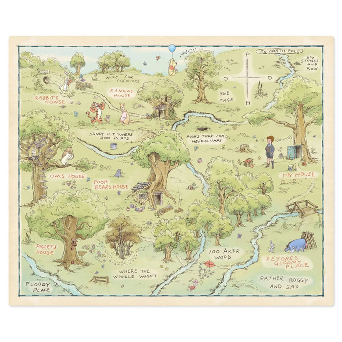 Winnie the Pooh Hundred Acre Wood fleece blanket