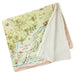 Soft fleece blanket featuring illustrated Hundred Acre Wood map with Winnie the Pooh characters