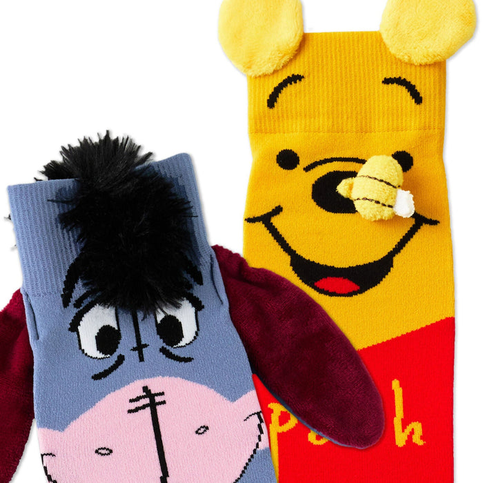 Hallmark : Disney Winnie the Pooh and Eeyore Novelty Crew Socks, 1 pair