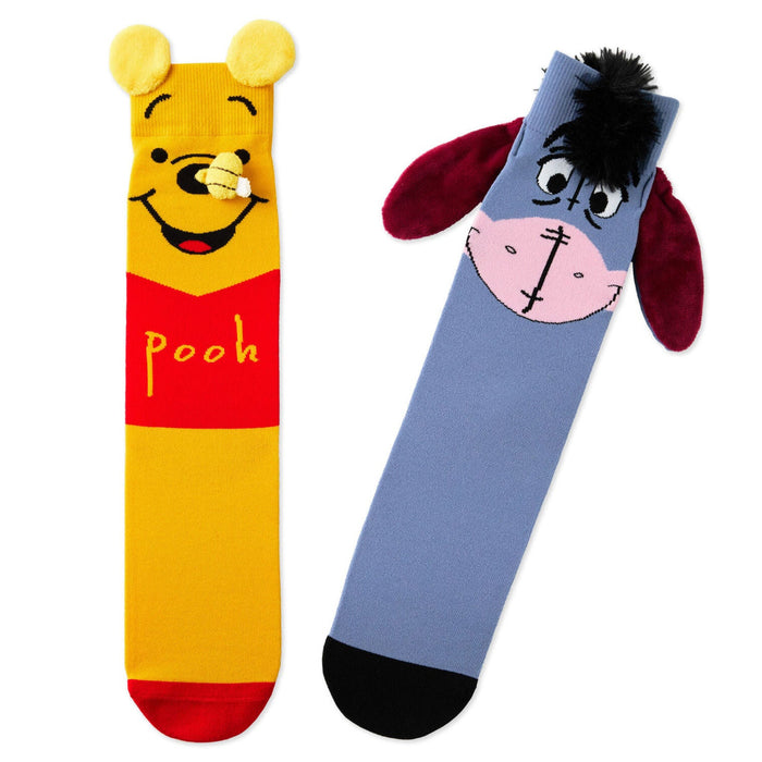 Hallmark : Disney Winnie the Pooh and Eeyore Novelty Crew Socks, 1 pair