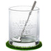 Best Grandpa Ever Lowball Glass With Golf Club Stirrer and Turf Coaster, 8.5 oz.