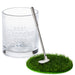 Best Grandpa Ever Lowball Glass With Golf Club Stirrer and Turf Coaster, 8.5 oz.