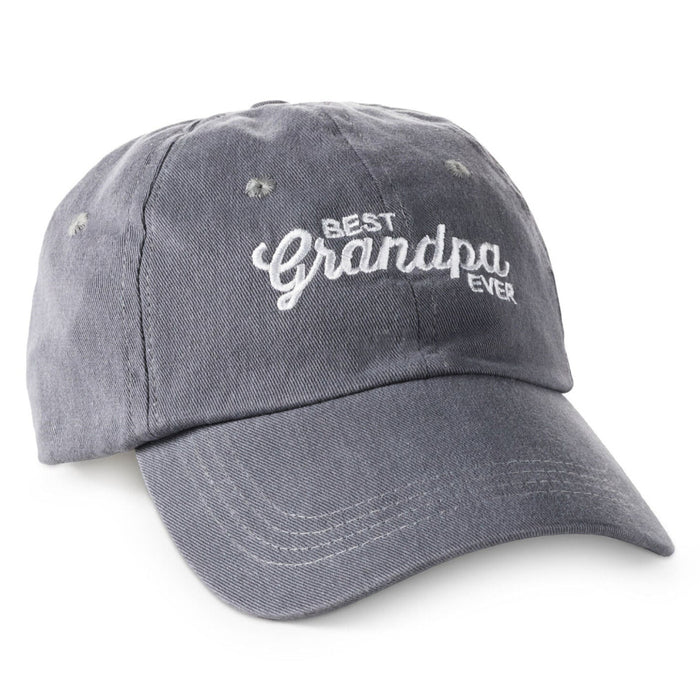 Best Grandpa Ever Gray Twill Baseball Cap
