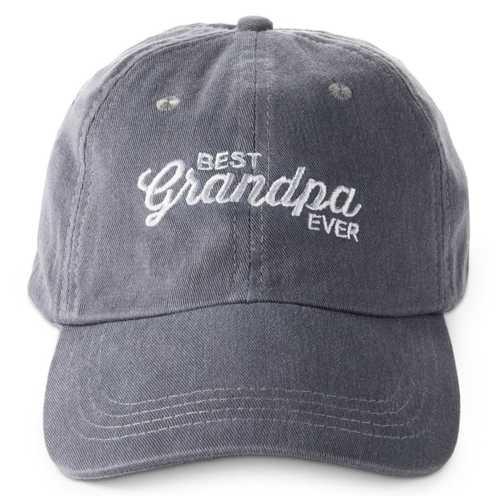 Best Grandpa Ever Gray Twill Baseball Cap