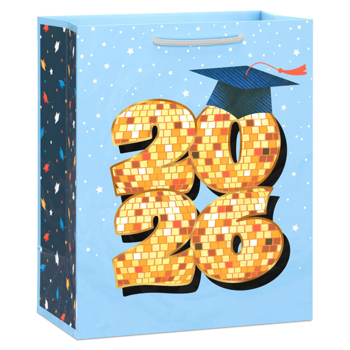 Hallmark : 9.6" Disco Ball 2026 Medium Graduation Gift Bag
