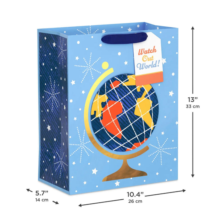 gift bag (approx. 13" H × 10.5" W × 5.8" D) on a white background