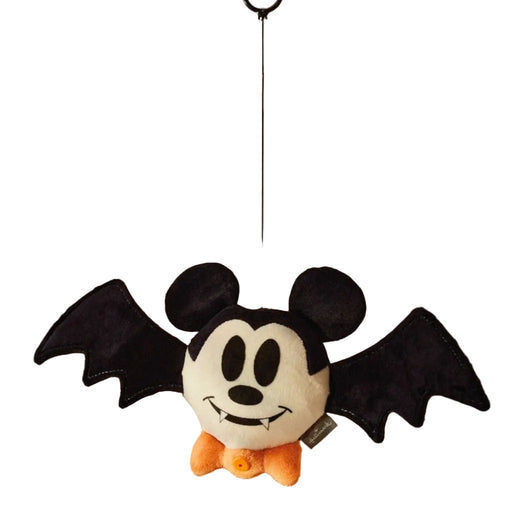 Hallmark Disney Mickey Mouse Drop-n-Greet Bat Plush with motion-activated sound and motion featuring Mickey Mouse dressed as a bat in an 8-inch Halloween collectible design.
