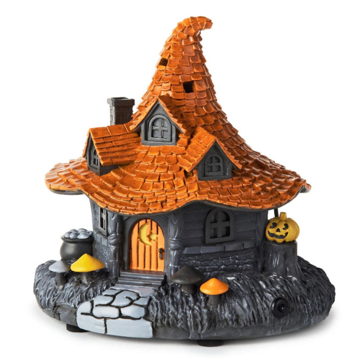 This Hallmark Hauntsville Collection Witch House Tabletop Decoration adds spooky charm and whimsical Halloween style to your seasonal décor.