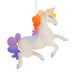 Hallmark Whimsical Unicorn Christmas Ornament, White Unicorn with Rainbow Mane and Tail, Colorful Fantasy Resin Christmas Tree Decoration