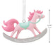Hallmark Baby Girl's First Christmas 2026 Rocking Horse Ornament, Pink Rocking Horse with Green Saddle and Reins, Resin Christmas Keepsake