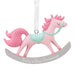 Hallmark Baby Girl's First Christmas 2026 Rocking Horse Ornament, Pink Rocking Horse with Green Saddle and Reins, Resin Christmas Keepsake