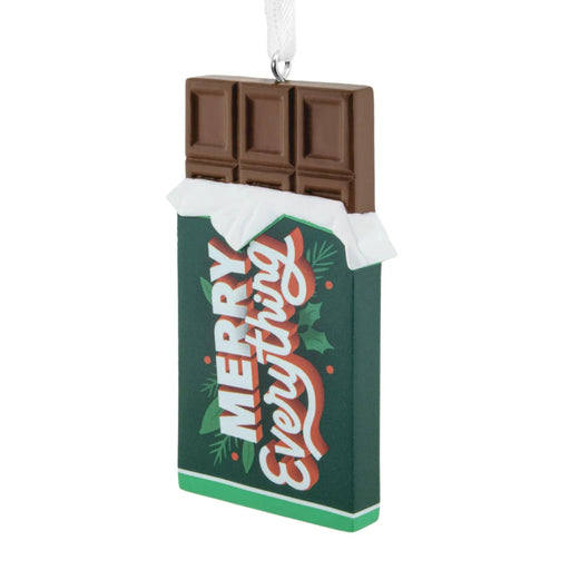 Hallmark Merry Everything Chocolate Bar Christmas Ornament, Fun Candy-Themed Holiday Tree Decoration for Chocolate Lovers