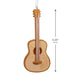 Hallmark Acoustic Guitar Christmas ornament featuring a detailed miniature guitar with a rich wood-tone finish, strings, frets, and tuning pegs.