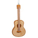 Hallmark Acoustic Guitar Christmas ornament featuring a detailed miniature guitar with a rich wood-tone finish, strings, frets, and tuning pegs.