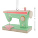 Hallmark Retro Sewing Machine Christmas ornament featuring a vintage-inspired green and pink sewing machine with colorful flower accents.