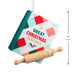 Hallmark Christmas Cookbook ornament featuring a red and green plaid cookbook with “The Great Christmas Bake Book” message and a classic rolling pin.