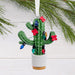 Hallmark Seasonal Cactus Christmas ornament featuring a potted cactus decorated with festive Christmas lights for a desert-inspired holiday display.