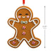 Hallmark Gingerbread Man Cookie Christmas ornament featuring a smiling frosted gingerbread man with peppermint candy buttons and a hanger attachment.