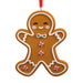 Hallmark Gingerbread Man Cookie Christmas ornament featuring a smiling frosted gingerbread man with peppermint candy buttons and a hanger attachment.