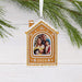 Hallmark Gingerbread House 2026 Photo Frame Christmas ornament featuring a glittery gingerbread house with white frosting accents and a photo holder.