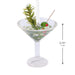 Hallmark Festive Martini Glass Christmas ornament featuring a detailed martini glass with green olives and an evergreen sprig.