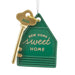 Hallmark New Home Sweet Home Key 2026 Christmas ornament featuring a gold house key with a green house-shaped keychain and year-dated message.