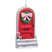 Hallmark Our New Home 2026 Christmas ornament featuring a red front door with a festive wreath, snow-covered steps, and wrapped gifts.