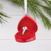 Hallmark Engagement Ring 2026 Christmas ornament featuring a sparkling ring inside an open red velvet-look box, celebrating a newly engaged couple.