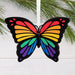 Hallmark Rainbow Butterfly Christmas ornament featuring a colorful butterfly with vibrant rainbow wings for festive tree décor and gifting.