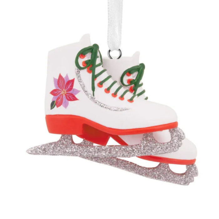 Ice Skates Hallmark Ornament featuring a detailed pair of ice skates for festive Christmas tree décor.