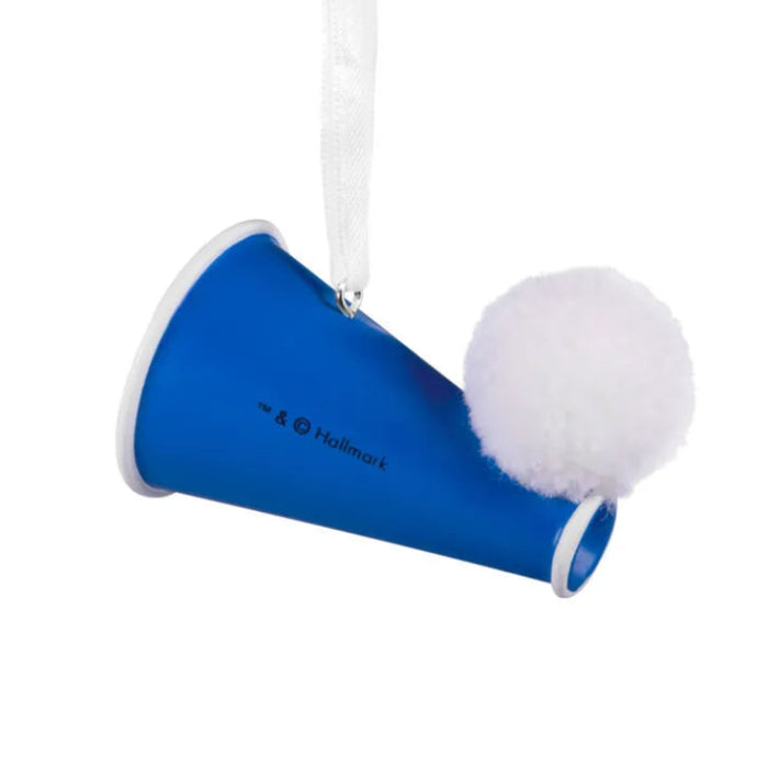 Cheer Megaphone Hallmark Ornament featuring a classic megaphone design for cheerleaders and sports fans.