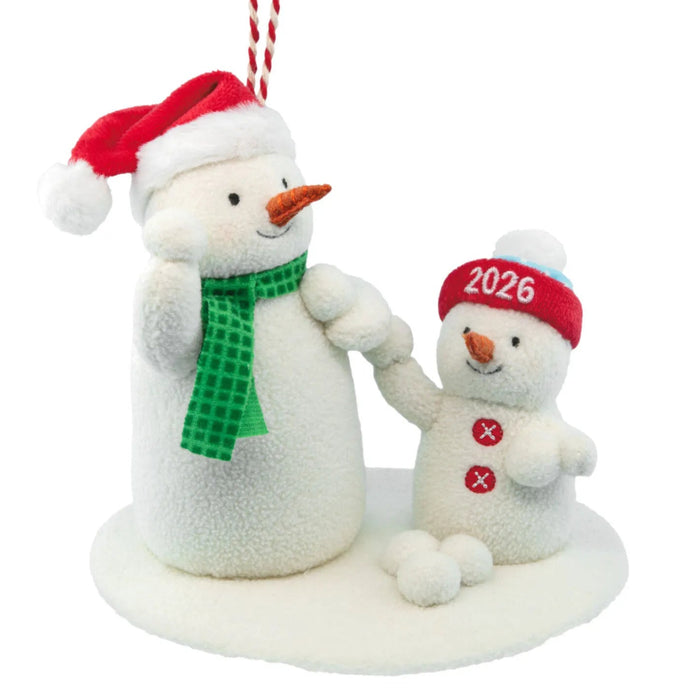 Snowball Fight 2026 Fabric Hallmark Ornament featuring a playful winter snowball fight scene.