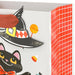 6.5-inch Halloween gift bag featuring a cute black cat sitting inside a smiling jack-o'-lantern pumpkin with a matching gift tag, perfect for candy, treats, party favors, and small Halloween gifts.