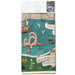 Harry Potter™ Marauder's Map tea towel measuring 18 x 26 inches featuring the iconic magical map design, ideal for kitchen décor, drying dishes, and gifting to Harry Potter fans.