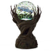 Harry Potter Whomping Willow snow globe featuring illuminated LED lighting, animated motion, swirling glitter, and a detailed magical tree scene inspired by the Wizarding World.