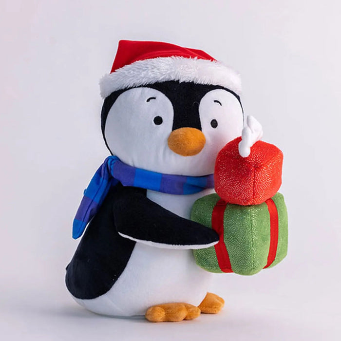 Playful Penguins Delivering Delight 10-inch musical plush penguin with motion