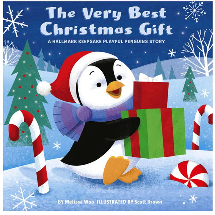 Playful Penguins The Very Best Christmas Gift Book featuring a cheerful penguin holiday design