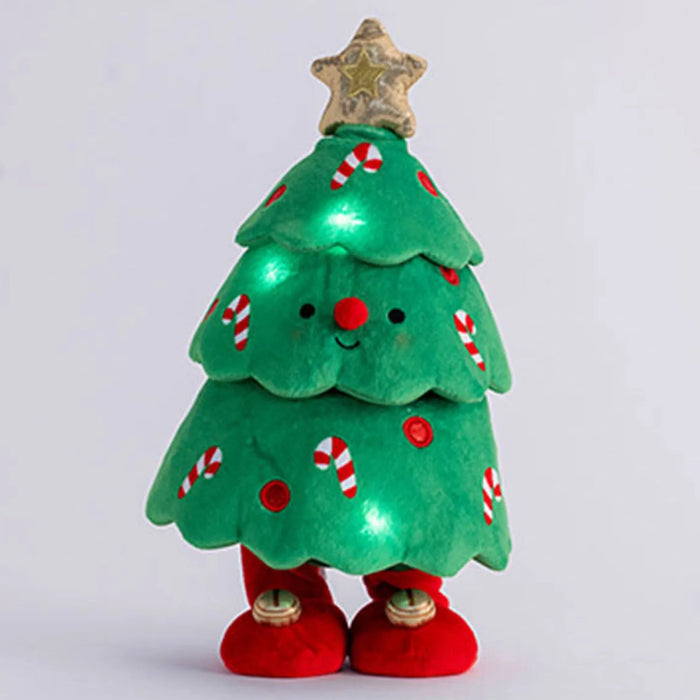 Happy Dancing Tree 10-inch musical Christmas plush with lights and motion
