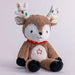 Festive 8-inch reindeer plush with light for Christmas holiday decoration